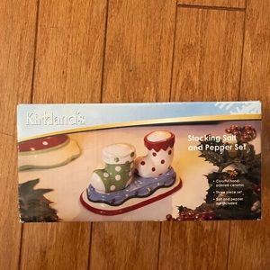 Kirkland's Christmas Stockings Salt Pepper Shakers